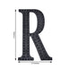 4inch Black Decorative Rhinestone Alphabet Letter Stickers DIY Crafts - R