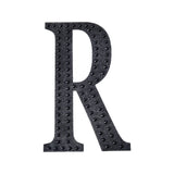 4inch Black Decorative Rhinestone Alphabet Letter Stickers DIY Crafts - R#whtbkgd