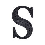 4inch Black Decorative Rhinestone Alphabet Letter Stickers DIY Crafts - S#whtbkgd