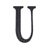 4inch Black Decorative Rhinestone Alphabet Letter Stickers DIY Crafts - U#whtbkgd