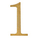 4inch Gold Decorative Rhinestone Number Stickers DIY Crafts - 1#whtbkgd