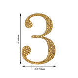 4inch Gold Decorative Rhinestone Number Stickers DIY Crafts - 3