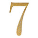 4inch Gold Decorative Rhinestone Number Stickers DIY Crafts - 7#whtbkgd