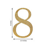 4inch Gold Decorative Rhinestone Number Stickers DIY Crafts - 8