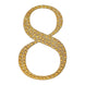 4inch Gold Decorative Rhinestone Number Stickers DIY Crafts - 8#whtbkgd