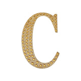 4inch Gold Decorative Rhinestone Alphabet Letter Stickers DIY Crafts - C#whtbkgd