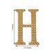 4inch Gold Decorative Rhinestone Alphabet Letter Stickers DIY Crafts - H