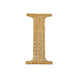 4inch Gold Decorative Rhinestone Alphabet Letter Stickers DIY Crafts - I#whtbkgd