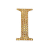 4inch Gold Decorative Rhinestone Alphabet Letter Stickers DIY Crafts - I#whtbkgd