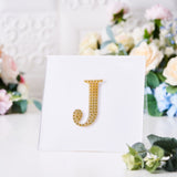 4inch Gold Decorative Rhinestone Alphabet Letter Stickers DIY Crafts - J
