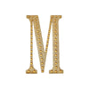 4inch Gold Decorative Rhinestone Alphabet Letter Stickers DIY Crafts - M#whtbkgd