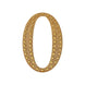 4inch Gold Decorative Rhinestone Alphabet Letter Stickers DIY Crafts - O#whtbkgd