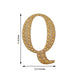 4inch Gold Decorative Rhinestone Alphabet Letter Stickers DIY Crafts - Q