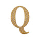 4inch Gold Decorative Rhinestone Alphabet Letter Stickers DIY Crafts - Q#whtbkgd