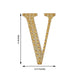 4inch Gold Decorative Rhinestone Alphabet Letter Stickers DIY Crafts - V