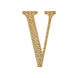 4inch Gold Decorative Rhinestone Alphabet Letter Stickers DIY Crafts - V#whtbkgd