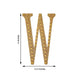 4inch Gold Decorative Rhinestone Alphabet Letter Stickers DIY Crafts - W