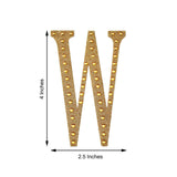 4inch Gold Decorative Rhinestone Alphabet Letter Stickers DIY Crafts - W