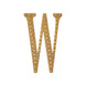 4inch Gold Decorative Rhinestone Alphabet Letter Stickers DIY Crafts - W#whtbkgd