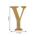 4inch Gold Decorative Rhinestone Alphabet Letter Stickers DIY Crafts - Y