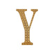 4inch Gold Decorative Rhinestone Alphabet Letter Stickers DIY Crafts - Y#whtbkgd