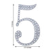 4inch Silver Decorative Rhinestone Number Stickers DIY Crafts - 5
