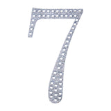 4inch Silver Decorative Rhinestone Number Stickers DIY Crafts - 7#whtbkgd