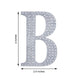 4inch Silver Decorative Rhinestone Alphabet Letter Stickers DIY Crafts - B