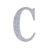 4Inch Silver Decorative Rhinestone Alphabet Letter Stickers DIY Crafts - C#whtbkgd