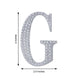 4Inch Silver Decorative Rhinestone Alphabet Letter Stickers DIY Crafts - G