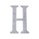 4Inch Silver Decorative Rhinestone Alphabet Letter Stickers DIY Crafts - H#whtbkgd