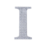 4Inch Silver Decorative Rhinestone Alphabet Letter Stickers DIY Crafts - I#whtbkgd