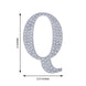 4Inch Silver Decorative Rhinestone Alphabet Letter Stickers DIY Crafts - Q