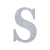 4Inch Silver Decorative Rhinestone Alphabet Letter Stickers DIY Crafts - S#whtbkgd