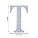 4Inch Silver Decorative Rhinestone Alphabet Letter Stickers DIY Crafts - T