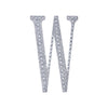 4Inch Silver Decorative Rhinestone Alphabet Letter Stickers DIY Crafts - W#whtbkgd