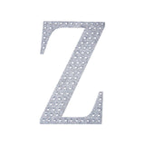 4Inch Silver Decorative Rhinestone Alphabet Letter Stickers DIY Crafts - Z#whtbkgd
