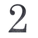6inch Black Decorative Rhinestone Number Stickers DIY Crafts - 2#whtbkgd