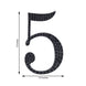 6inch Black Decorative Rhinestone Number Stickers DIY Crafts - 5