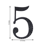 6inch Black Decorative Rhinestone Number Stickers DIY Crafts - 5