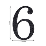 6inch Black Decorative Rhinestone Number Stickers DIY Crafts - 6