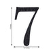 6inch Black Decorative Rhinestone Number Stickers DIY Crafts - 7