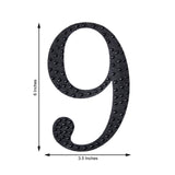 6inch Black Decorative Rhinestone Number Stickers DIY Crafts - 9