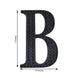 6inch Black Decorative Rhinestone Alphabet Letter Stickers DIY Crafts - B