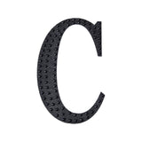 6inch Black Decorative Rhinestone Alphabet Letter Stickers DIY Crafts - C#whtbkgd