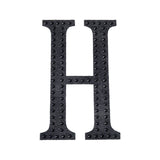 6inch Black Decorative Rhinestone Alphabet Letter Stickers DIY Crafts - H#whtbkgd