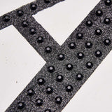 6inch Black Decorative Rhinestone Alphabet Letter Stickers DIY Crafts - H