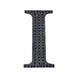 6inch Black Decorative Rhinestone Alphabet Letter Stickers DIY Crafts - I#whtbkgd