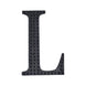 6inch Black Decorative Rhinestone Alphabet Letter Stickers DIY Crafts - L#whtbkgd