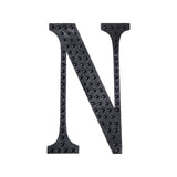 6 inch Black Decorative Rhinestone Alphabet Letter Stickers DIY Crafts - N#whtbkgd
